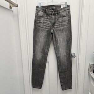 White House Black Market Charcoal Denim  The Slim, NWT Sz 8